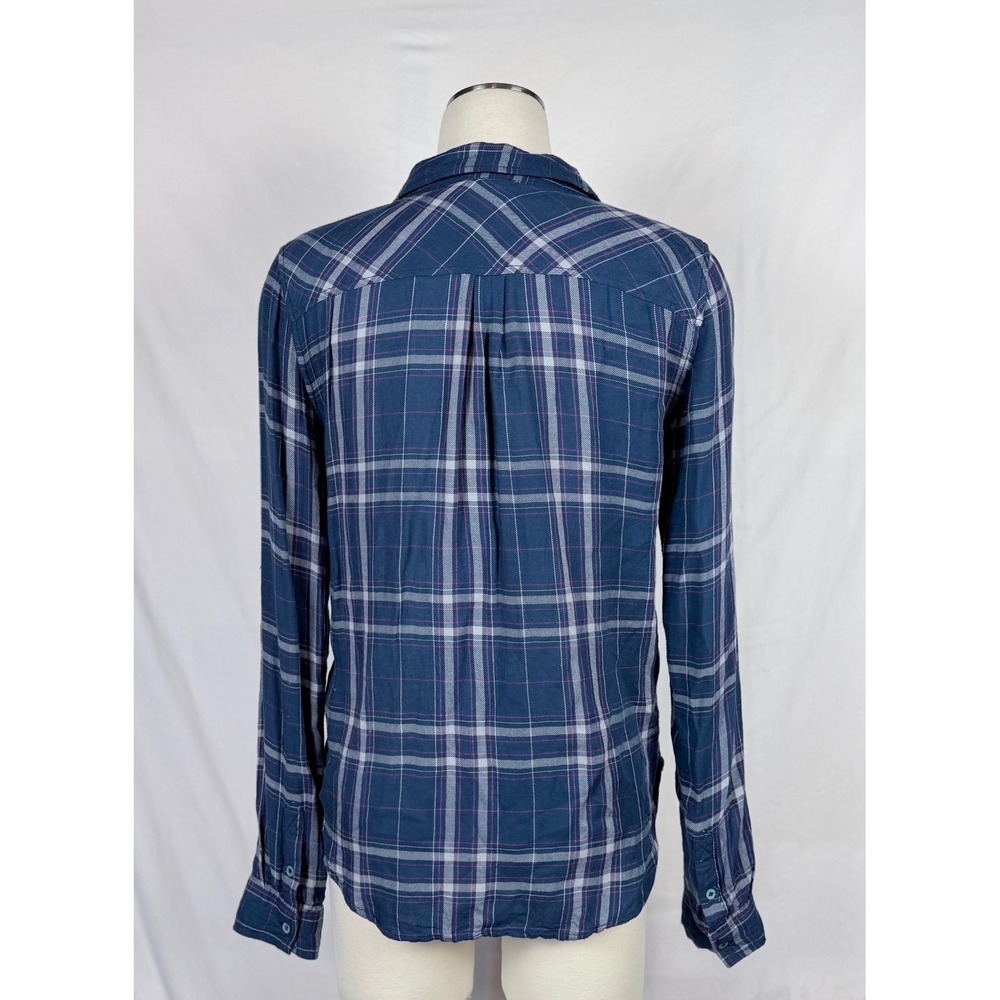 Page Flannel Button Down Shirt Small Cozy Rugged Hiking Camping Country Layers - Picture 5 of 8